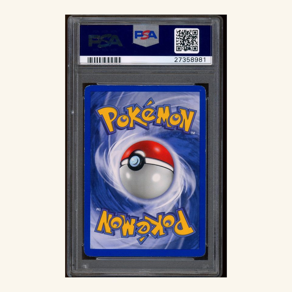 Charizard 4/102 1st Edition PSA 6: back of the PSA slab