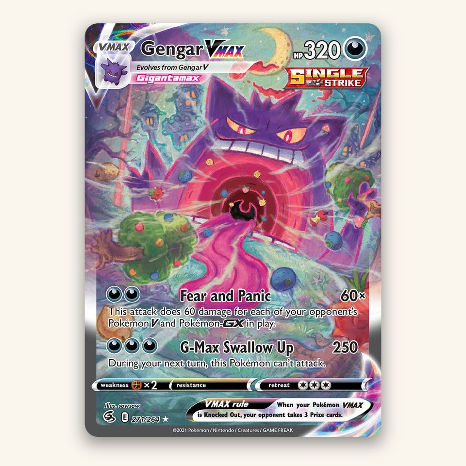 Gengar VMAX 271/264 PSA 10: representative image
