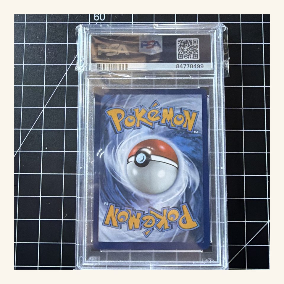 Giratina V 186/196 PSA 10: back of the PSA slab