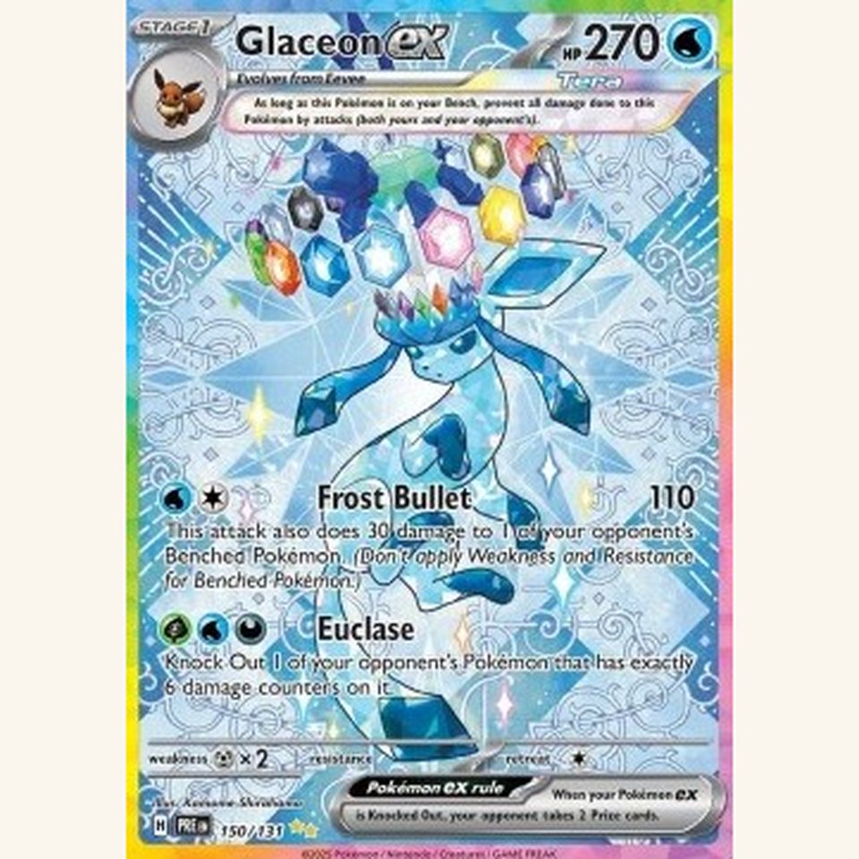 Glaceon ex PRE 150 Near Mint: representative image