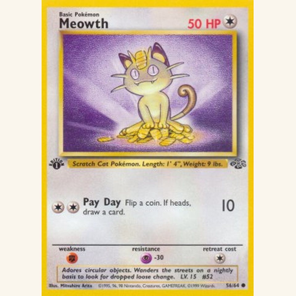 Meowth JU 56 Near Mint: representative image