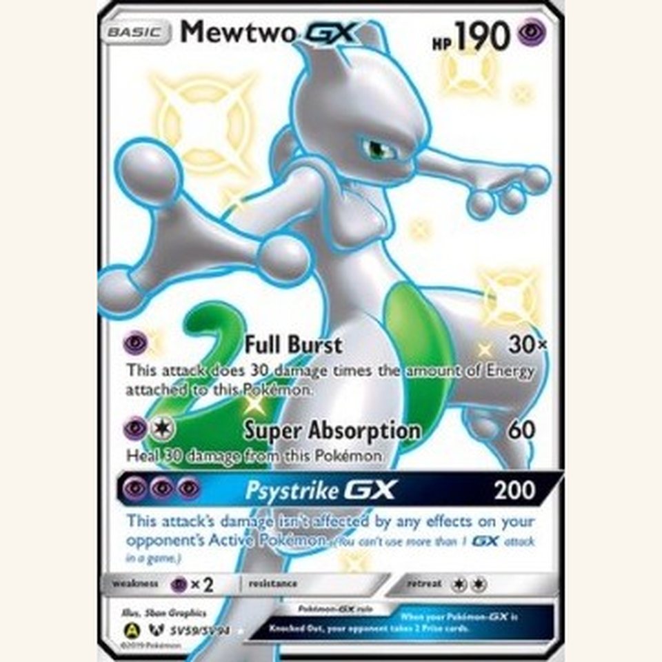 Mewtwo GX HIF SV59 Near Mint: representative image