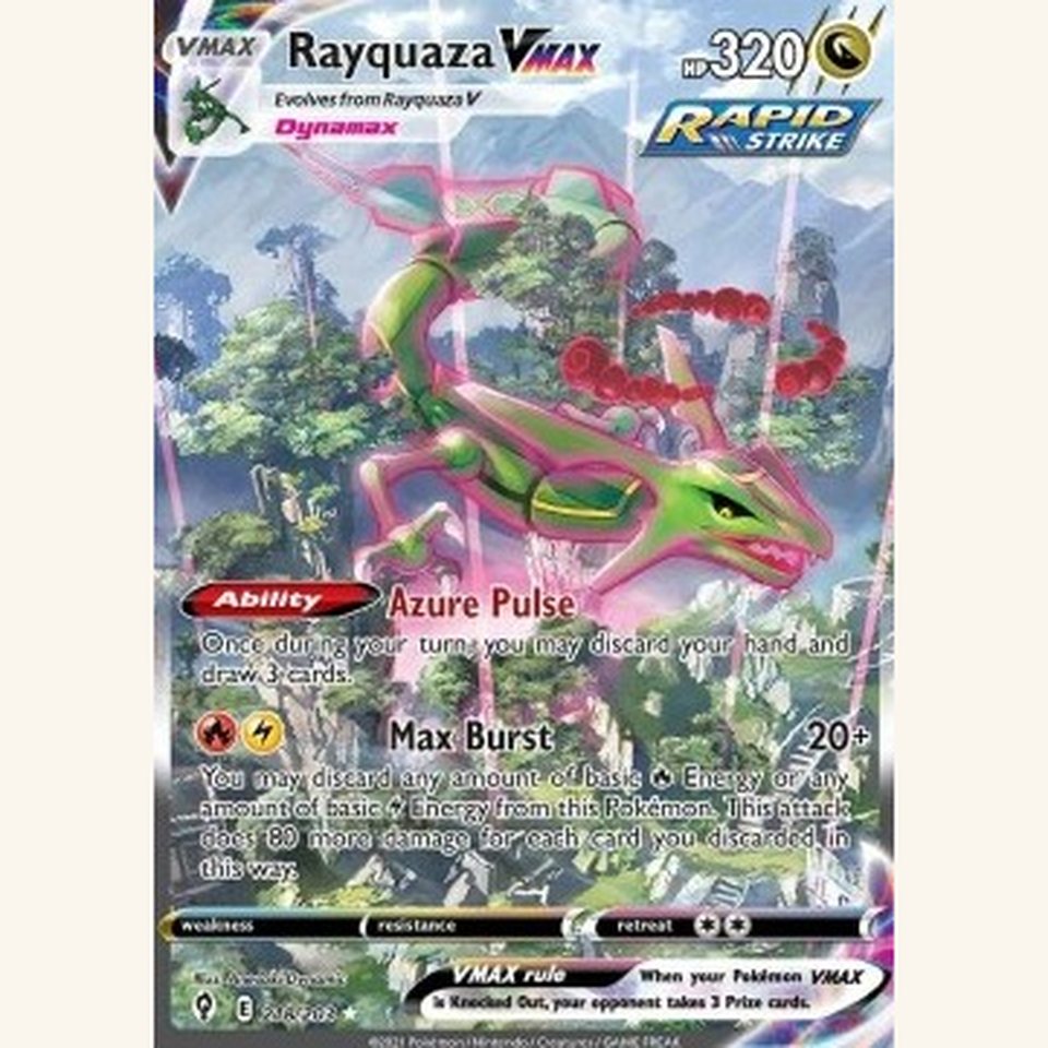 Rayquaza VMAX EVS 218 Near Mint: representative image