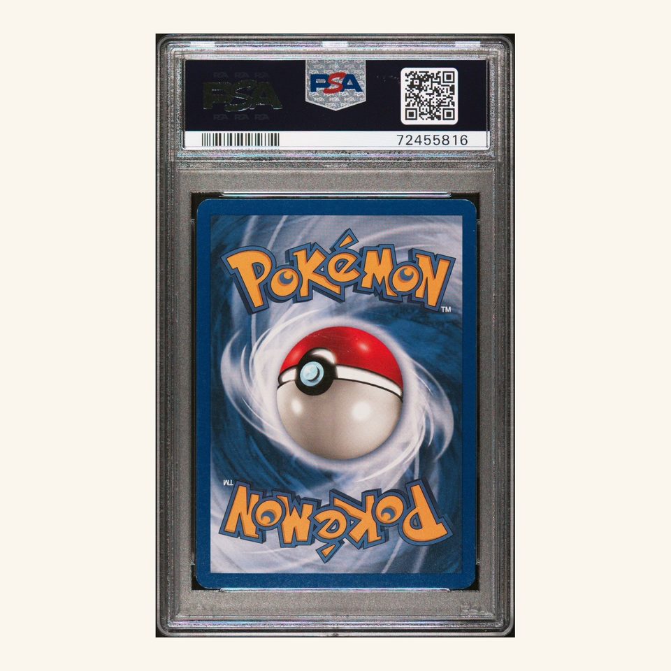 Shining Charizard 107/105 PSA 8: back of the PSA slab