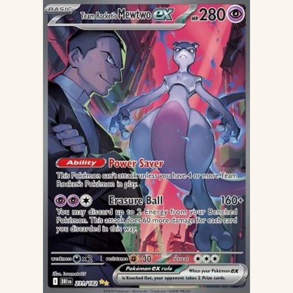 Team Rocket's Mewtwo ex DRI 231 Near Mint: representative image