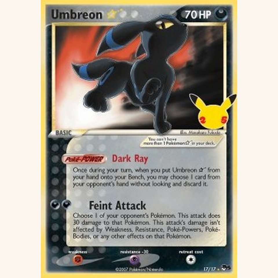 Umbreon Gold Star CEL POP5 17 Near Mint: representative image